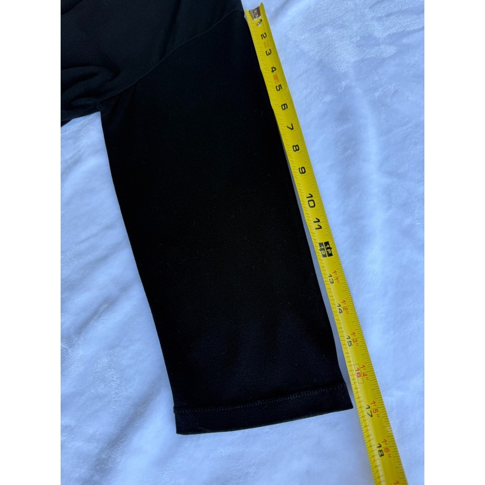 AllSaints Wilma Darc LS Tee L Black Long Sleeve Twist Front Oversized Minimalist - Picture 7 of 14